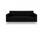 Dvivietė sofa Cosmopolitan Design Bali, juoda/auksinės spalvos