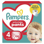 Sauskelnės-kelnaitės PAMPERS Pants, Mega Pack, 4 dydis, 108 vnt.