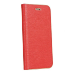 Dėklas telefonui Luna Book Gold, skirtas Samsung Galaxy A12, raudonas