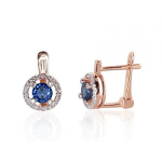 Auksiniai auskarai su briliantais Diamond Sky Hearts and Arrows IV, DS00A668