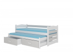 Vaiki&scaron;ka lova Adrk Furniture Tiarro 90x200 cm, balta/&scaron;viesiai pilka