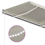Automatinė markizė su led/vėjo jutikliu VidaXL 450x300 cm, ruda