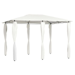 Pavėsinė su stulpų uždangalais, kreminė, 3x4x2,6m, 160g/m&sup2;