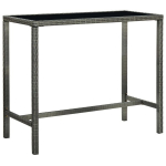 Sodo baro stalas, 130x60x110 cm, pilkas