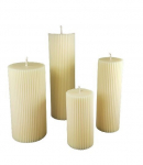 Sojų va&scaron;ko žvakės 4 vnt., kreminės
