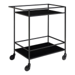 444247 Namas Nordic Avery Bar Cart 68x40x59 cm Juodas