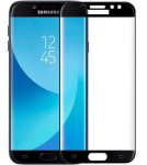 Grūdintas apsauginis ekrano stikliukas Samsung J7 2017 J730 5D, juodas