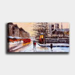 Reprodukcija ant drobės Žiema, 30x80 cm