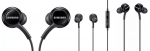 Juodos ausinės su mikrofonu ir valdymu, 3,5 mm mini jack