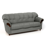 Sofa Rosa 3S, pilka/tamsiai ruda