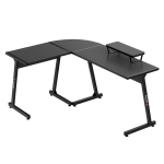 Huzaro Hero 6.0 black kampinis žaidimų stalas 147 cm &ndash; L formos, Carbon danga