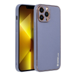 Dėklas telefonui Forcell LEATHER skirtas iPhone 13 Pro Max, mėlyna
