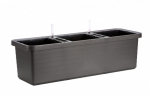 Gėlių lovelis Berberis Trio 54 l, su drėkinimo sistema, 117 cm, grafito spalvos