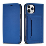 Hurtel Magnet Card Case skirtas iPhone 12 Pro, mėlynas