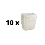 Indelis salotoms su dangteliu, stačiakamp., 250 ml, 10,8x8x5,1 cm, 10 vnt. x 10 pak. pakuotė