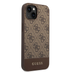 Guess 4G Stripe Case skirtas iPhone 14 Plus, rudas