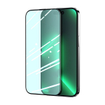 Grūdintas stiklas iPhone 14 Pro su Anti Blue Light filtru, žalias