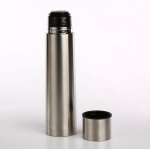 Didelis sidabrinis nerūdijančio plieno termosas kavai ir arbatai 1L, ilgaamžis ir sandarus, 1 l