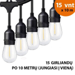 Lauko lempučių girlianda Tonro Drop, 150 m