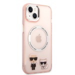 Karl Lagerfeld MagSafe Compatible Case Choupette skirtas iPhone 14 Plus, rožinis