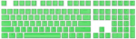 Royal Kludge Pudding PBT Keycaps 104 vnt. Grass green PBT ISO U