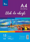 Blok akrilui Tetis A4, 190g, 15 lapų