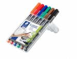 Staedtler Lumocolor 317 M permanentiniai markeriai, 6 spalvų, 1mm
