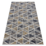 Dywan nowoczesny MUNDO D7461 romby 3D outdoor szary / beż