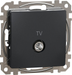 Schneider Electric Sedna Design galinis TV lizdas, 4 dB, juodas antracitas