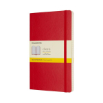 Moleskine Classic užra&scaron;ų knygutė L tinklelio formos, mink&scaron;tais vir&scaron;eliais, raudona