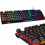 Žaidimų klaviatūra su RGB ap&scaron;vietimu