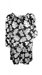 Tunika moterims Kinga, juoda/balta, XXXL