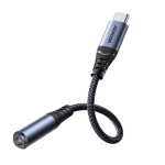 Adapteris Joyroom ' SY-C01' juodas 14cm (Input: 'Type-C' / Output: AUX)