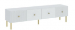 TV staliukas Intermeble Viena RTV 180 2K, baltas/auksinis