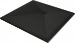 Kvadratinis du&scaron;o padėklas Mexen Stone+ su sifonu, 80 x 80 cm, Black+Black