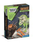 Fluorescencinis triceratopo skeletas, žalias