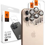 Spigen Optik Pro GLAS.TR EZ FIT&ldquo; 2 pakelių fotoaparato apsauginė plėvelė telefonui iPhone 16 Pro/Pro Max&ldquo; &ndash; ruda