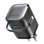 65 W USB C laidu &ndash; juodos spalvos