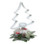 Metalinis Kalėdų eglutės formos arbatinuko laikiklis, 25 cm