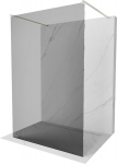Walk-in du&scaron;o sienelė Mexen Kioto, Brushed nickel, grafitas, 130 x 200 cm