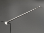 Walk-in du&scaron;o sienelė Mexen Kioto, Brushed nickel, juodas ra&scaron;tas, 130 x 200 cm