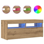 Televizoriaus spintelė su led, artisano, 90x35x40cm, mediena