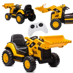 Vaiki&scaron;kas elektrinis ekskavatorius Sun Baby CAT Gigant MP3, geltonas