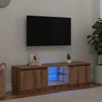Televizoriaus spintelė su led lemputėmis artisan ąžuolas