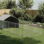 Lauko voljeras &scaron;unims su aptvaru, 6x2x1,5m, plienas