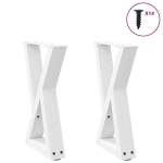 Kavos staliuko kojelės 2 vnt baltos 28x(42-43,3) cm plienas