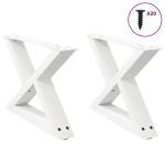 Kavos staliuko kojelės 2 vnt baltos 50x(30-31,3) cm plienas