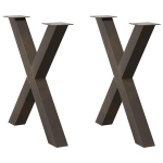 Valgomojo stalo kojelės, x formos, 2 vnt., 80x(72-73)cm plienas