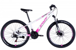 MTB dviratis Mercury Aluminium 26&Prime;, 145-170 cm, 21 pavaros, Baltas/Rožinė