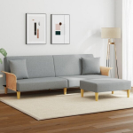 Dvivietė sofa-lova，Poilsio sofa su pagalvėmis ir pakoja, pilka, aksomas CFE54422